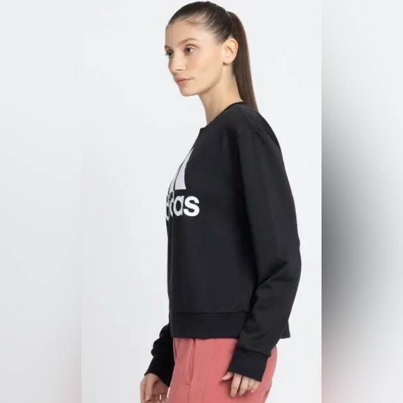 Adidas Logo Black Long Sleeve Sweatshirt - Picture 3 of 8